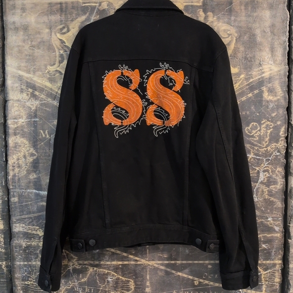 Rare Vintage Guess 88 Rising Black Denim Jacket Size Large 100% Cotton - Picture 8 of 8